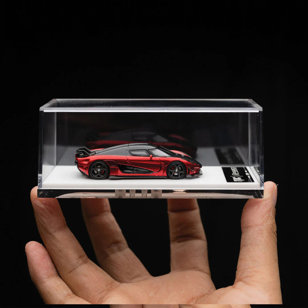 TPC 1/64 KOENIGSEGG REGERA CANDY RED WITH CARBON FIBER