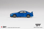 MINIGT 1:64 Nissan Skyline GT-R (R34) V-Spec Bayside Blue