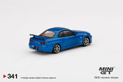 MINIGT 1:64 Nissan Skyline GT-R (R34) V-Spec Bayside Blue