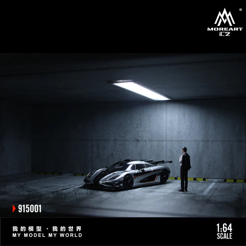 MOREART1:64 UNDERGROUND PARKING GARAGE LIGHTING VERSION ASSEMBLY SCENE MODEL