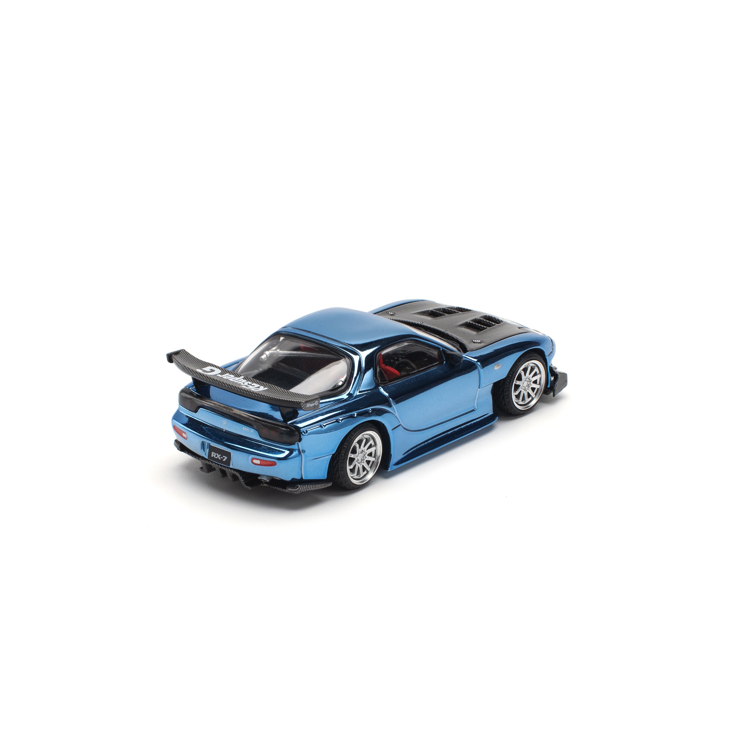 POP Race 1:64 MAZDA RX7 RE-AMEMIYA WIDEBODY - BLUE CHRO