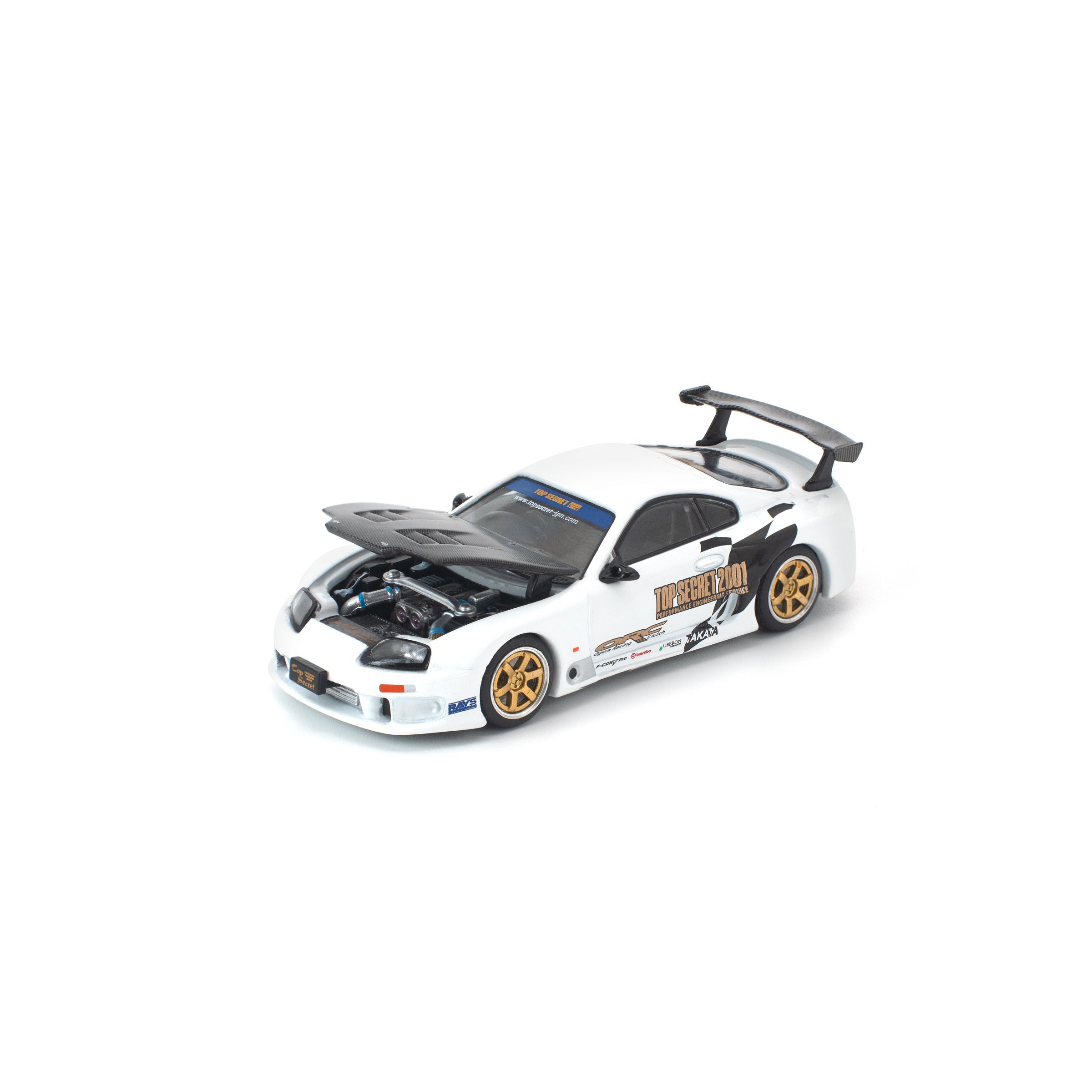POP RACE 1/64 - TOP SECRET GT300 SUPRA WHITE