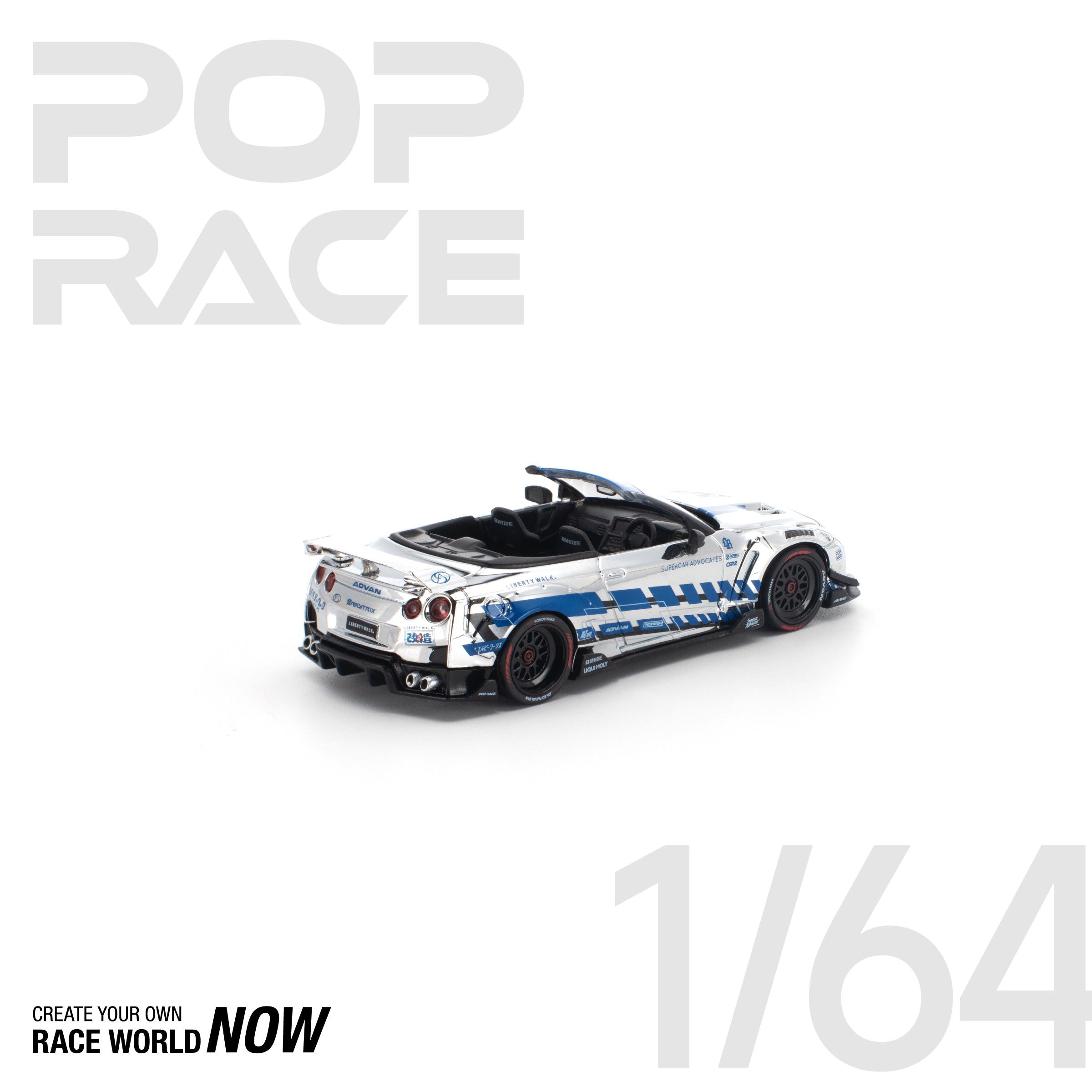 POP RACE 1/64 - PANDEM E30 银色