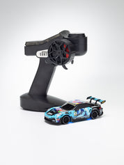 JXC 1/43 GT3 RS RC Blue Drift Car (Ready to Run, 4WD Gyro) (Copy)