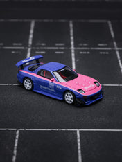 POP Race 1:64 MAZDA RX7 RE-AMEMIYA - BLUE/PINK