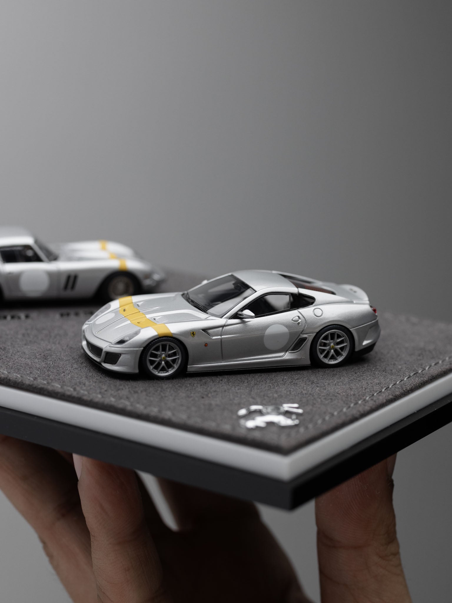 DMY 1/64 Ferrari 250 GTO & 599 GTO Double Set (Sliver / White) (Limited 149pcs)