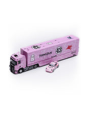 Scania S730 v8 double-layer enclosed flying wing transport 1/64