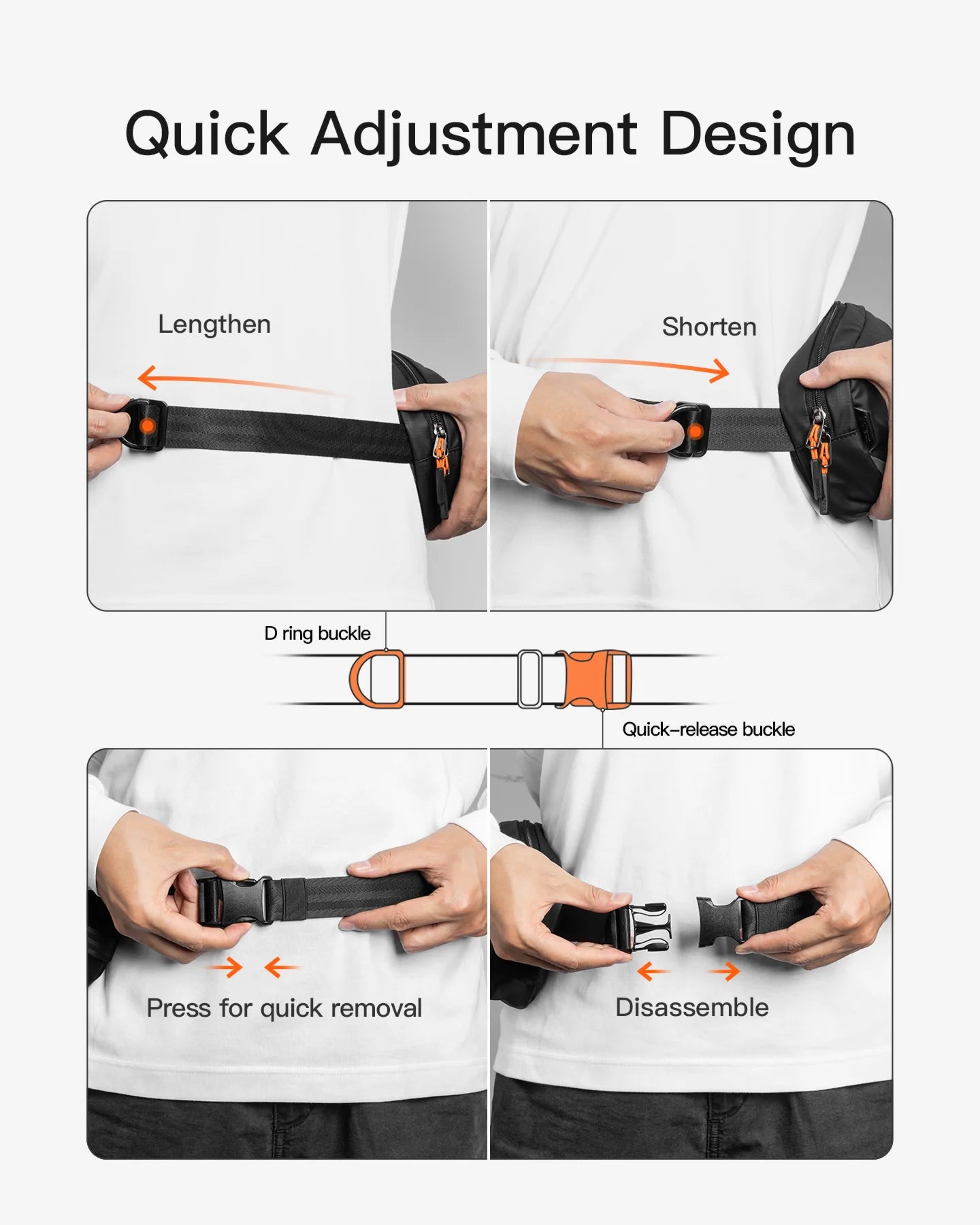 Inateck Sling Bag X-Mini -  with RFID Blocking, Water-resistant