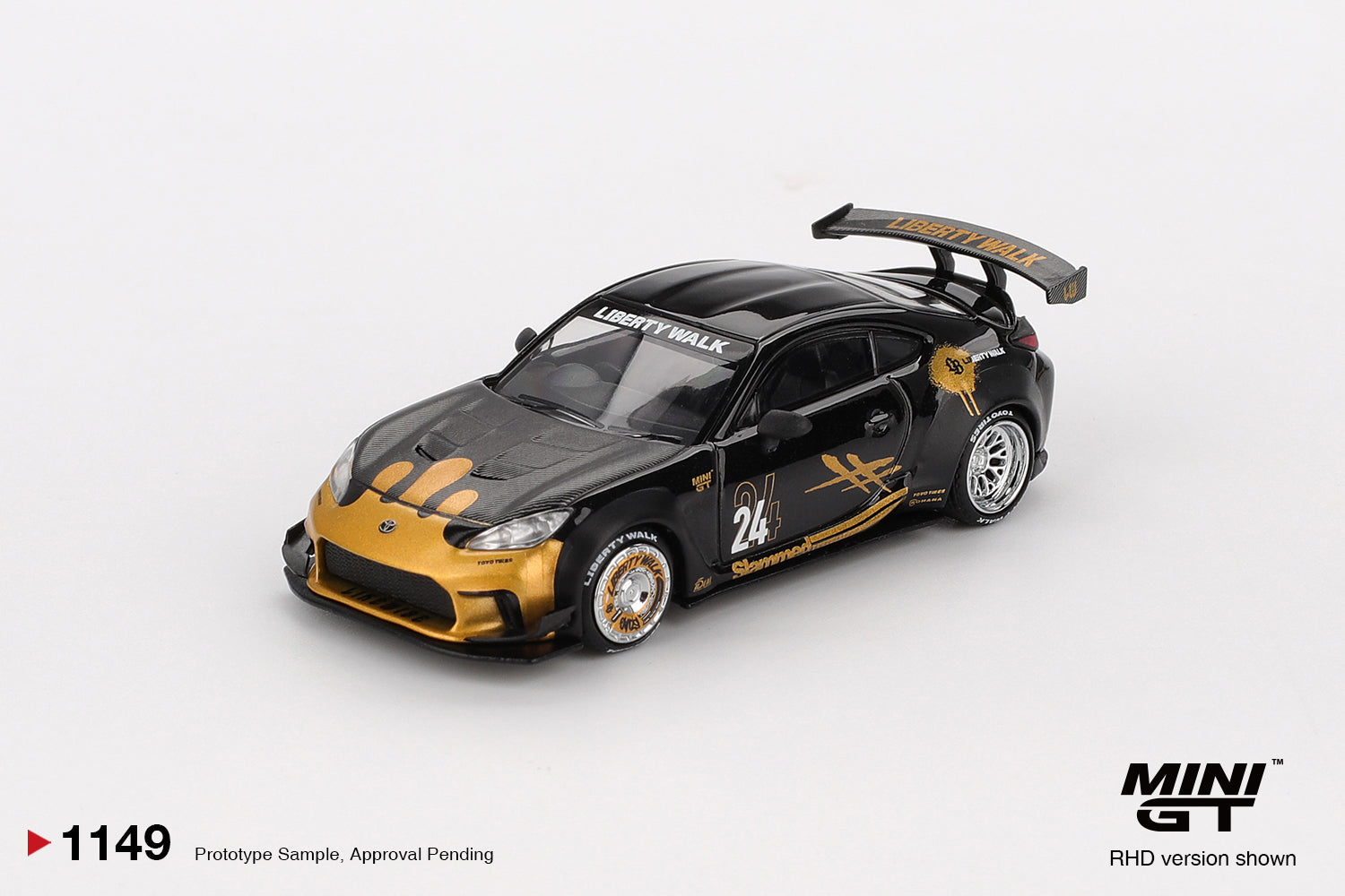 MINIGT - 1/64 Toyota GR86 LB★Nation Black / Gold