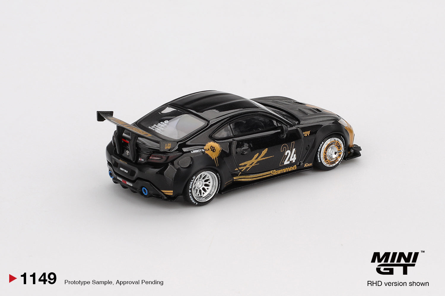 MINIGT - 1/64 Toyota GR86 LB★Nation Black / Gold