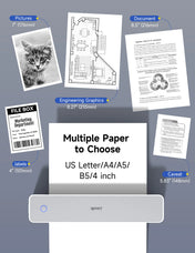 Hanni MT610 Portable-Printer Wireless A4 Printer