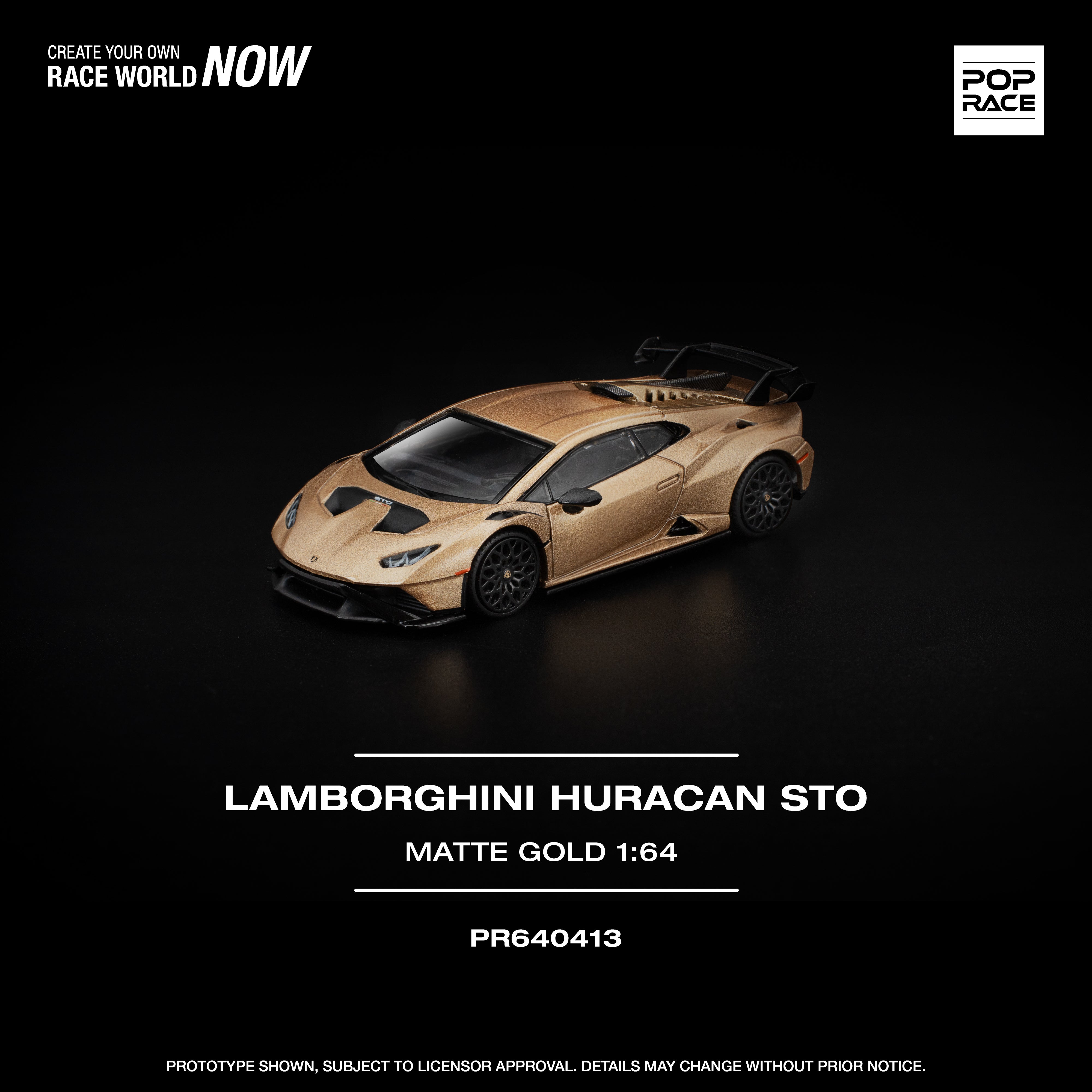 POP RACE 1:64 - LAMBORGHINI HURACAN STO MATTE GOLD