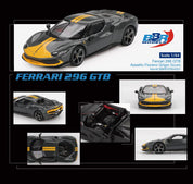 BBR 1/64 - Ferrari 296 GTB Assetto Fiorano Grigio Scuro
