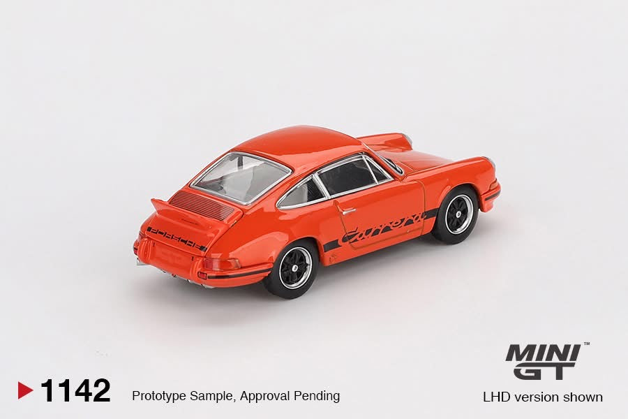 MINIGT - Porsche 911 Carrera RS 2.7 Tangerine with Black Livery
