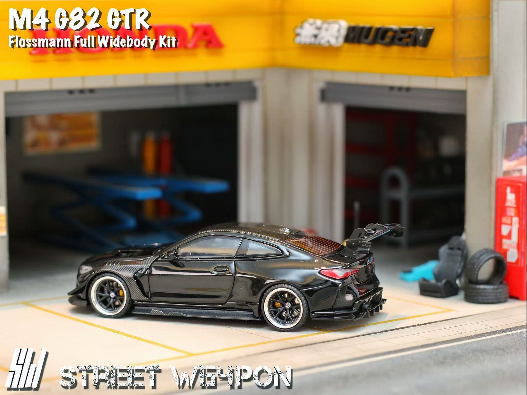 SW 1/64 BMW M4 Flossmann Full Widebody Kit G82 GT A/Glossy Black