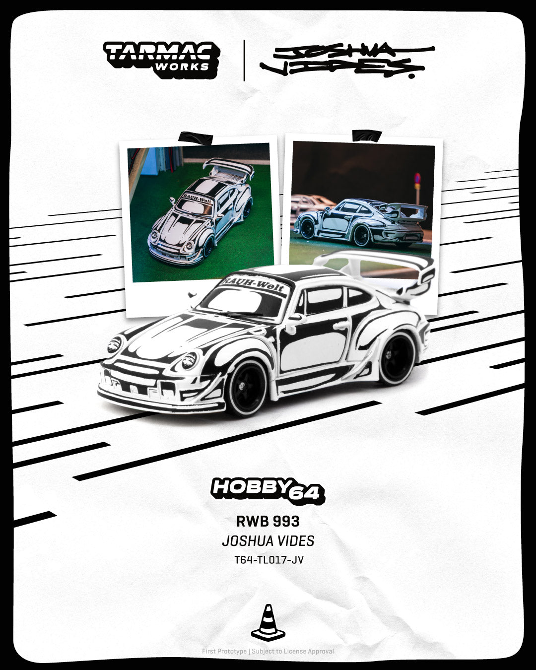 Tarmac Works 1/64 - RWB 993 - Designed by JOSHUA VIDES