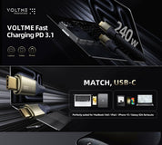 VOLTME POWERLINK UTRON CTC 240W 5A 40GPBS 2M | BLACK