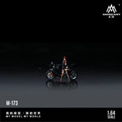 Huiyi MoreArt 1:64 Yamaha R6 Black Lady Motorcycle Figure, Realistic Resin Model