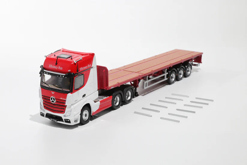 1:64 Mercedes-Benz Actros 6x2 &amp; Scalable Trailer