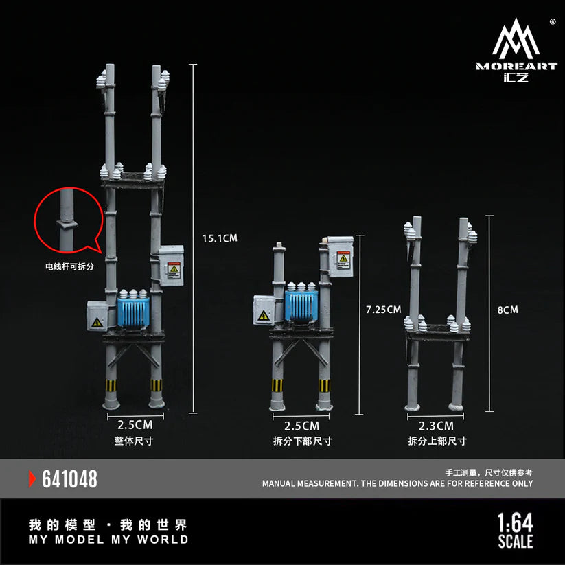 New product launch: MoreArt Huayi 1:64 Miniature Replica Power Pole