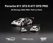 MINIGT - Porsche 911 GT3 R #77 AO Racing 2025 IMSA  Petit Le Mans