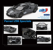 BBR 1/64 Ferrari 296 Speciale Grigio Silverstone Opaco