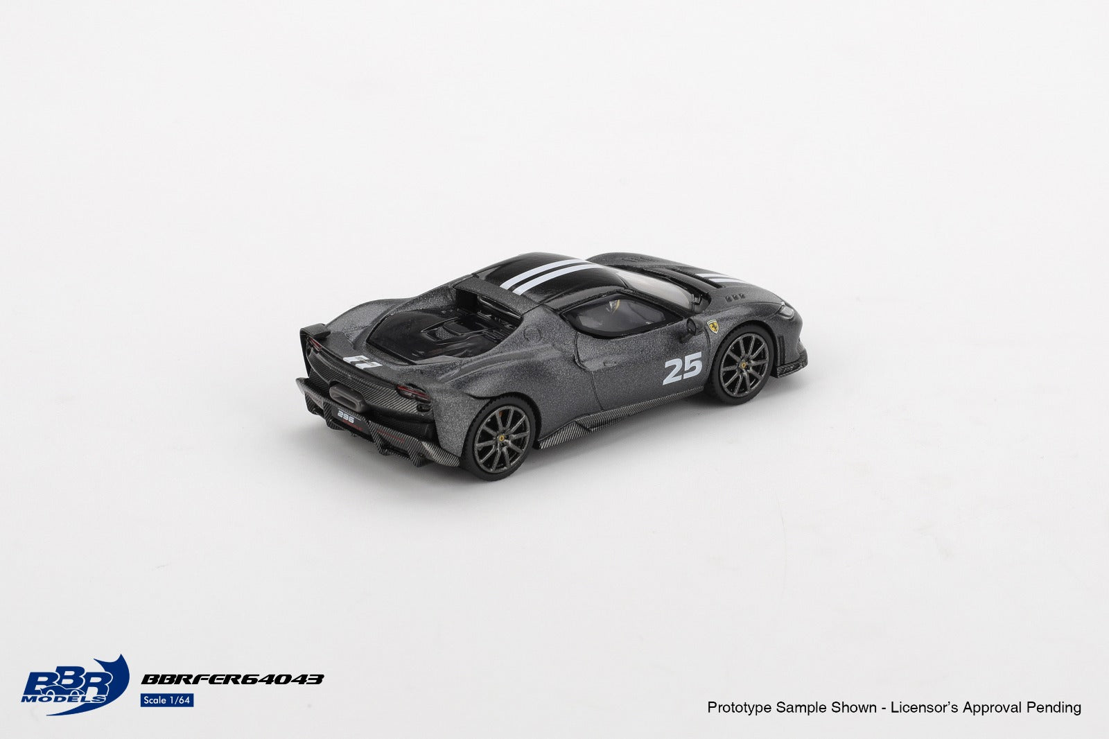 BBR 1/64 Ferrari 296 Speciale Grigio Silverstone Opaco
