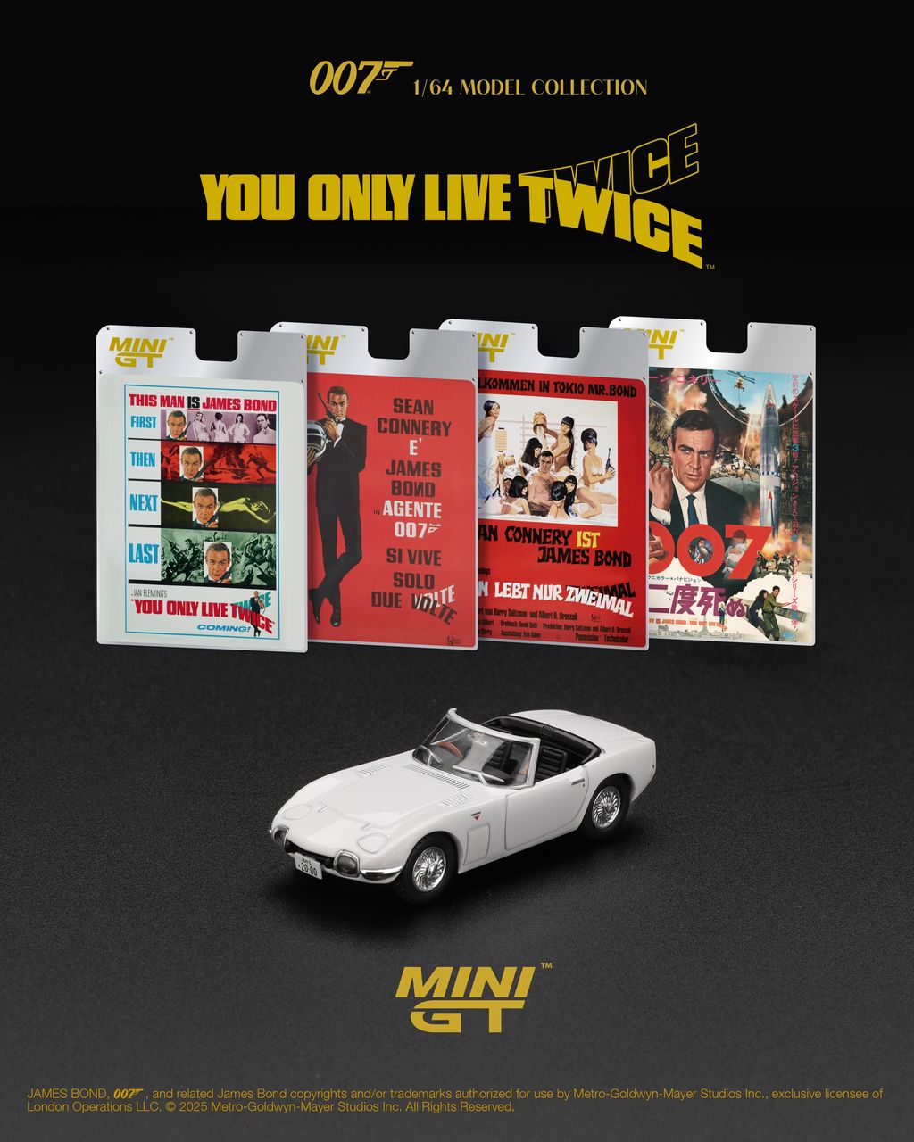 MINIGT 1/64 Toyota 2000GT Roadster "You Only Live Twice"  / English Blister Packaging (NO CHASE CAR)