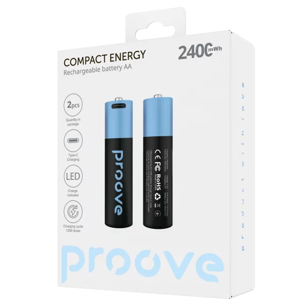 Rechargeable batteries AA 2400mWh