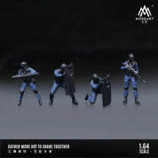 MOREART 1:64 ARMED POLICE DOLL D SET RESIN MODEL