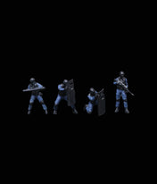 MOREART 1:64 ARMED POLICE DOLL D SET RESIN MODEL